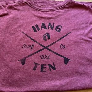 Hang Ten maroon graphic t-shirt-XL